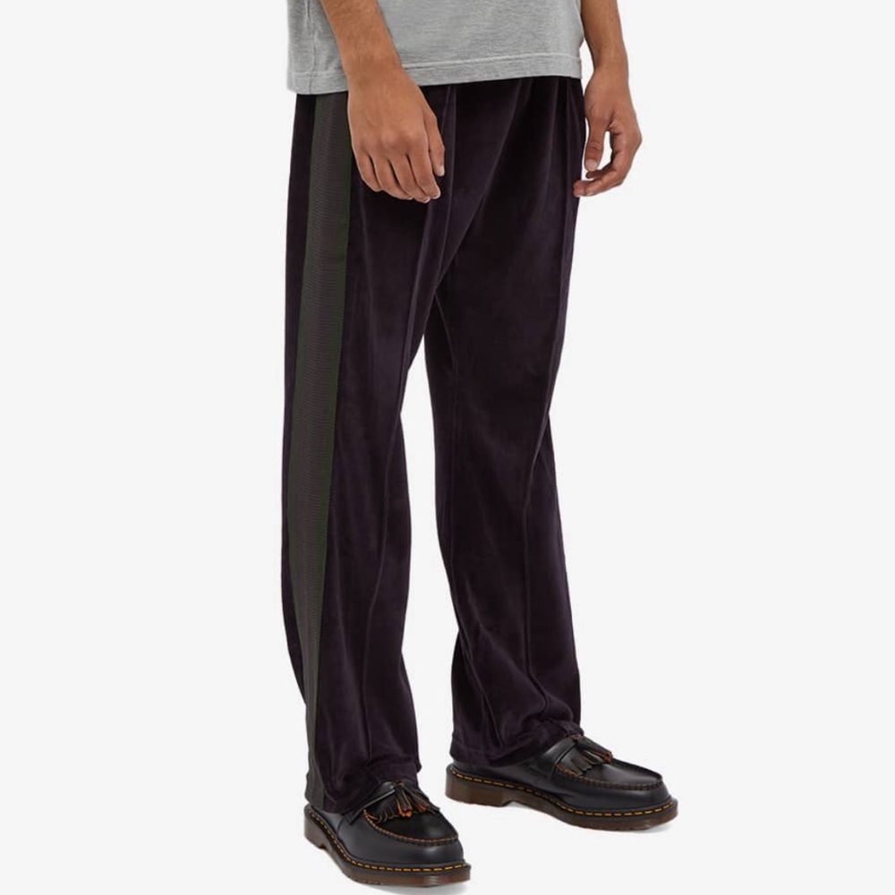 NEEDLES VELOUR NARROW TRACK PANT (UNISEX) - Picture 2 of 4